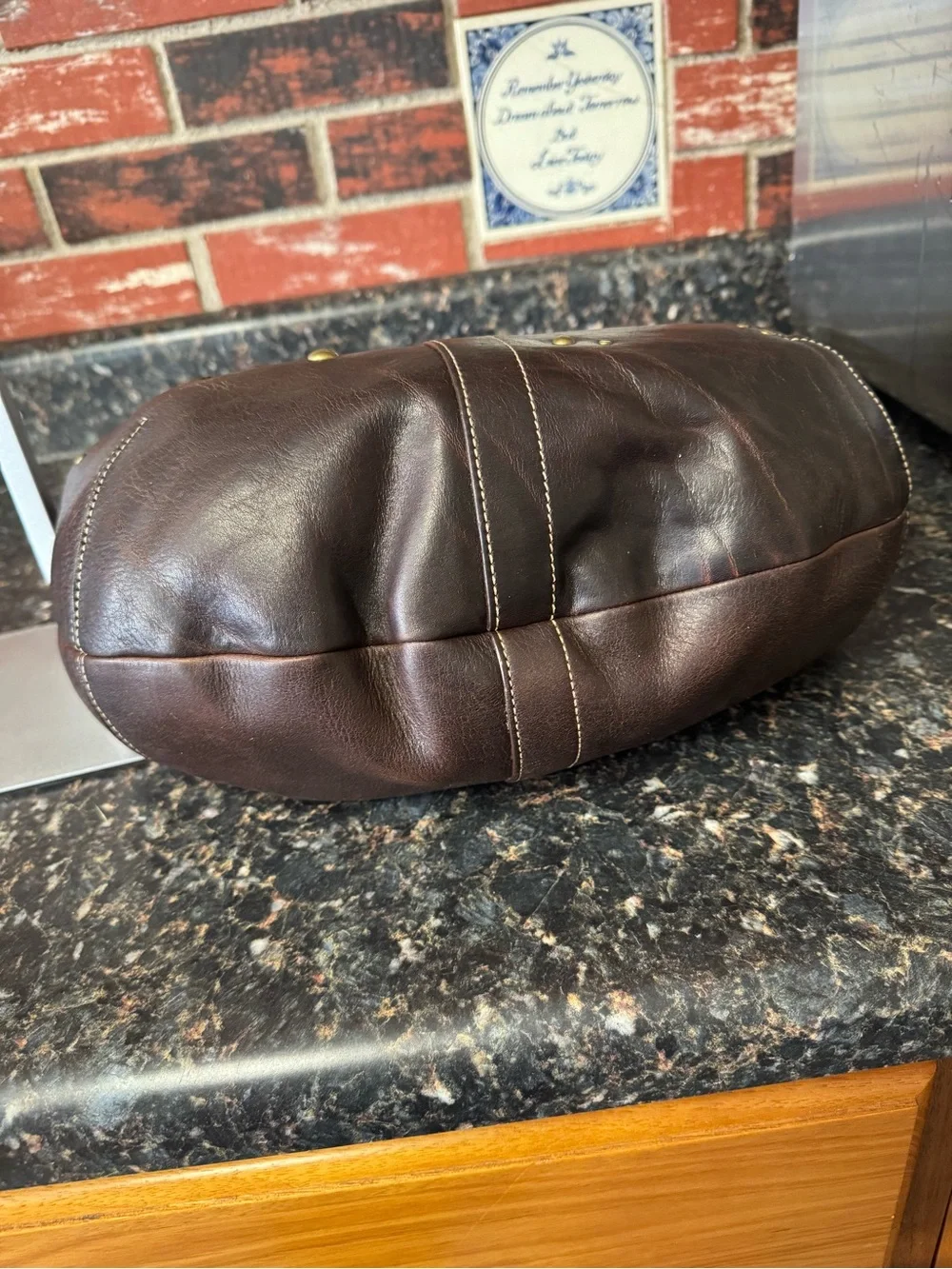 RARE 2006 Coach Mia 10063 Studded Leather Hobo – Mahogany Brown Y2K